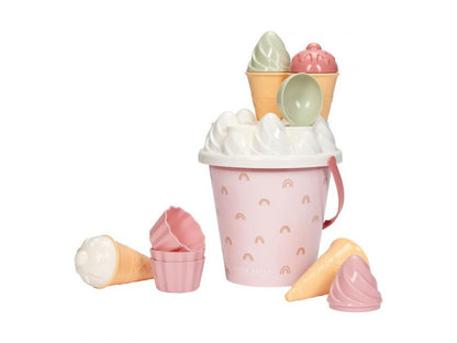 Set de plage rose glaces Little Dutch