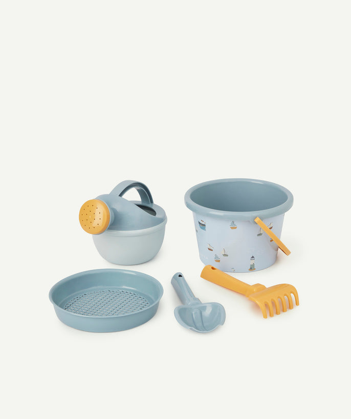 Set de jouets de plage bleu avec bâteaux Little Dutch