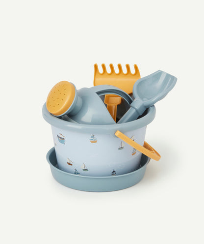 Set de jouets de plage bleu avec bâteaux Little Dutch