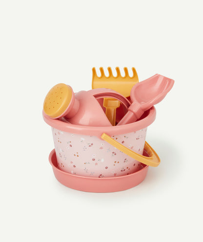 Set de jouets de plage rose avec fleurs Little Dutch