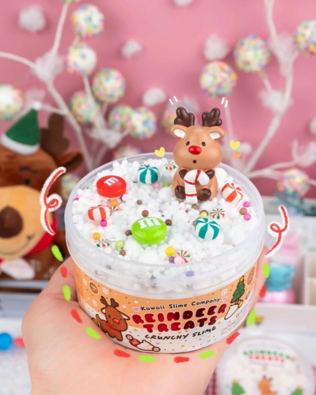 Kawaii Slime Company Slime Signature Dôme Renne de Noël