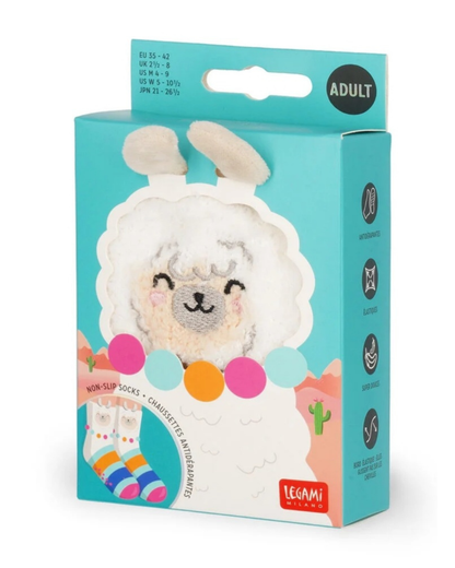 Legami Chaussettes antidérapantes adulte Lama