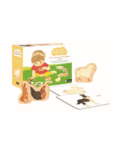 Tout-petit Montessori - Mes animaux de la ferme en bois