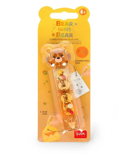 Legami Ruban correcteur et colle 2 en 1 Bear Sweet Bear