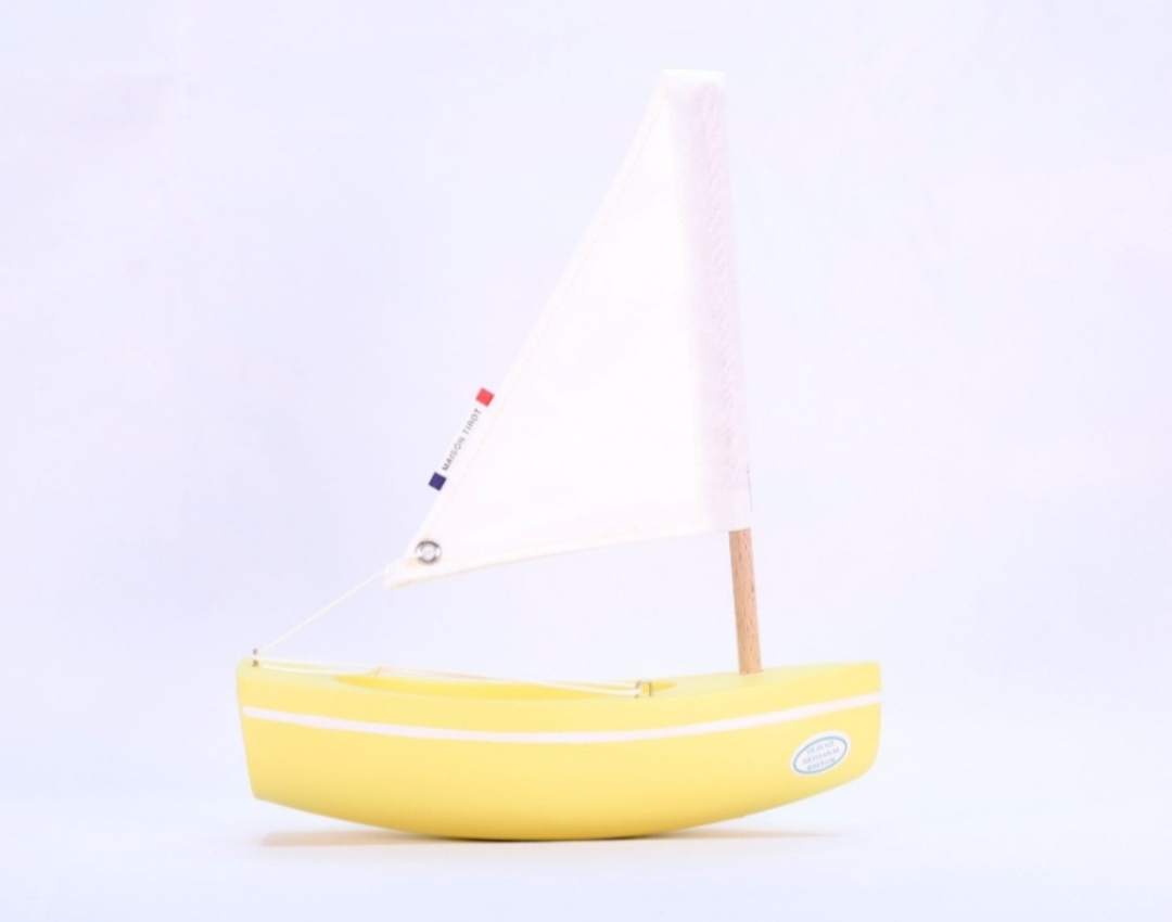 Jouet Bateau en bois Bachi - Coloris jaune