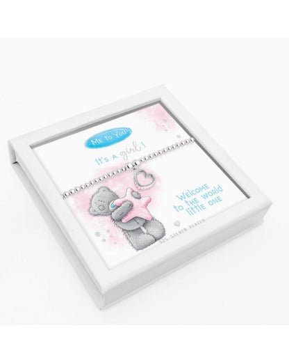 Life Charms Bracelet Me To You - " C’est une fille ! Bienvenue petit trésor "
