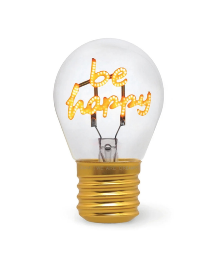 Legami Lampe de table en forme d'ampoule Bulb Fiction Be Happy