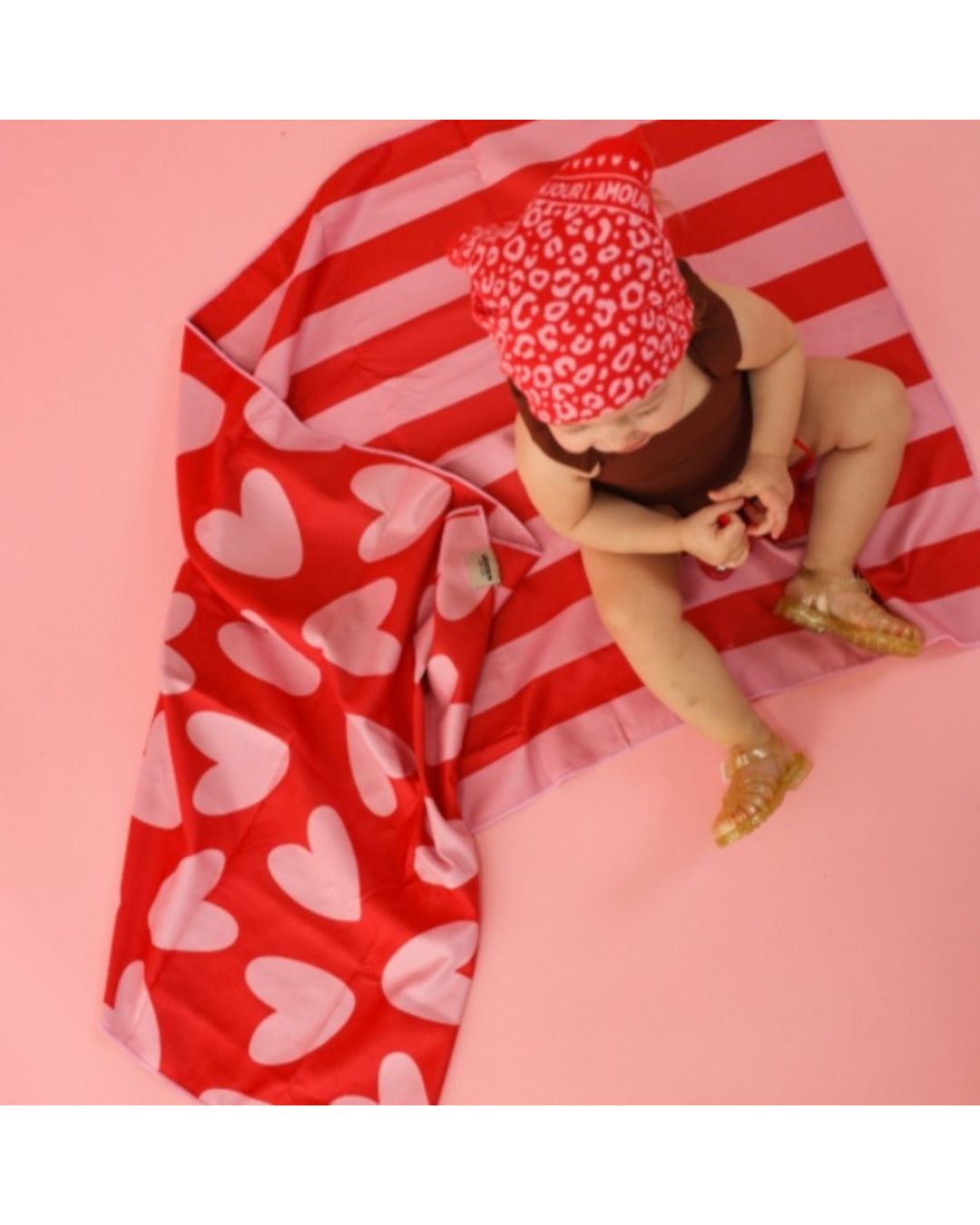 Atelier Wagram Serviette microfibre coeurs