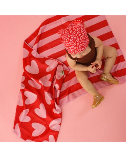 Atelier Wagram Serviette microfibre coeurs
