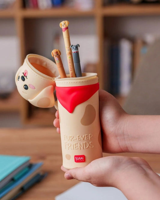 Legami Trousse en silicone souple 2 en 1 Kawaii Golden