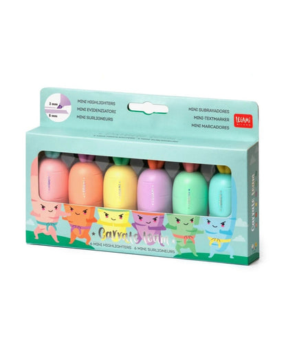 Legami Set de 6 Minis Surligneurs Carottes