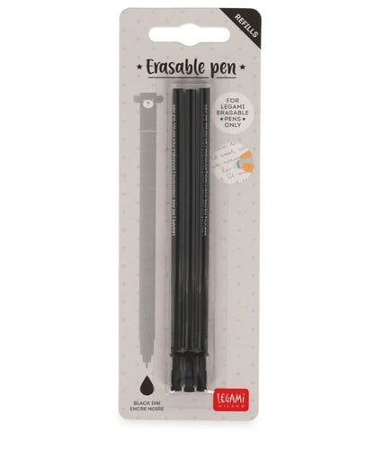 Legami Set de 3 recharges pour stylo effaçable - Encre noire