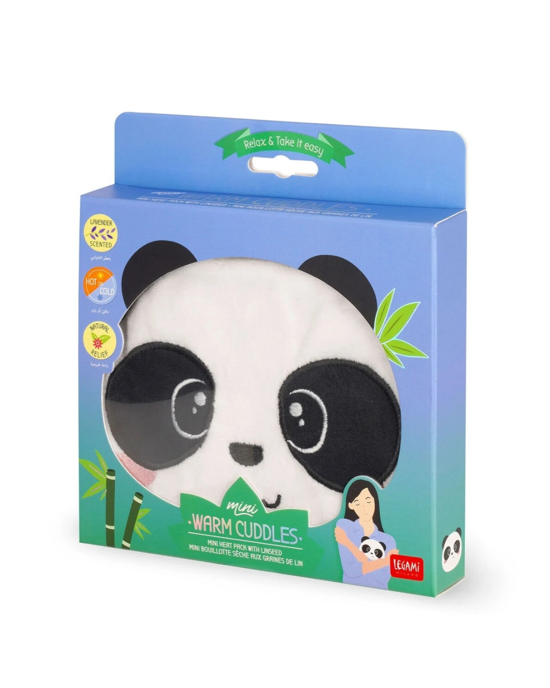 Legami Bouillotte sèche aux graines de lin Panda