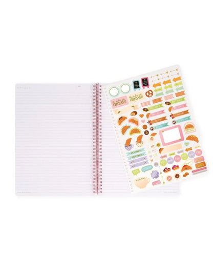 Legami Cahier à spirale ligné A4 couverture rigide illustrée Croissant