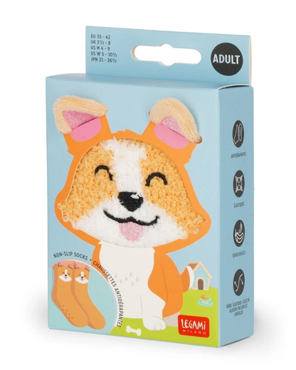 Legami Chaussettes antidérapantes Adulte Corgi