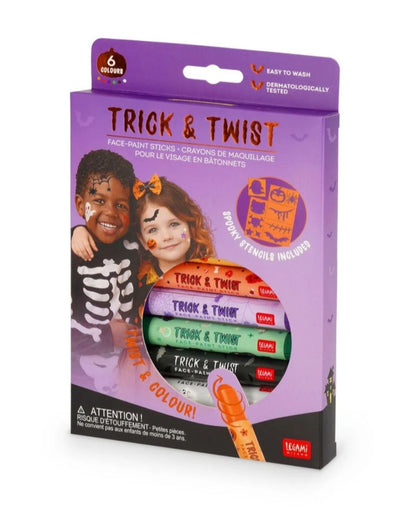 Legami Set de 6 crayons de maquillage pour le visage en bâtonnets Trick & Twist