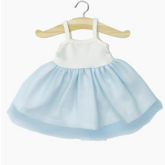 Minikane Tutu Rosella écru et tulle bleu ciel