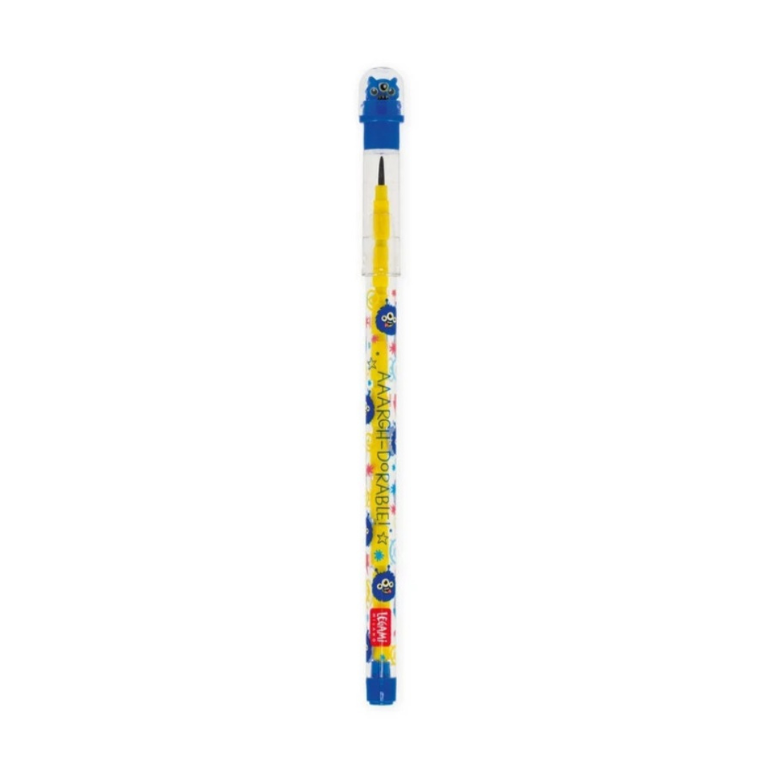 Legami Crayon empilable avec gomme- Take a Tip - Monster