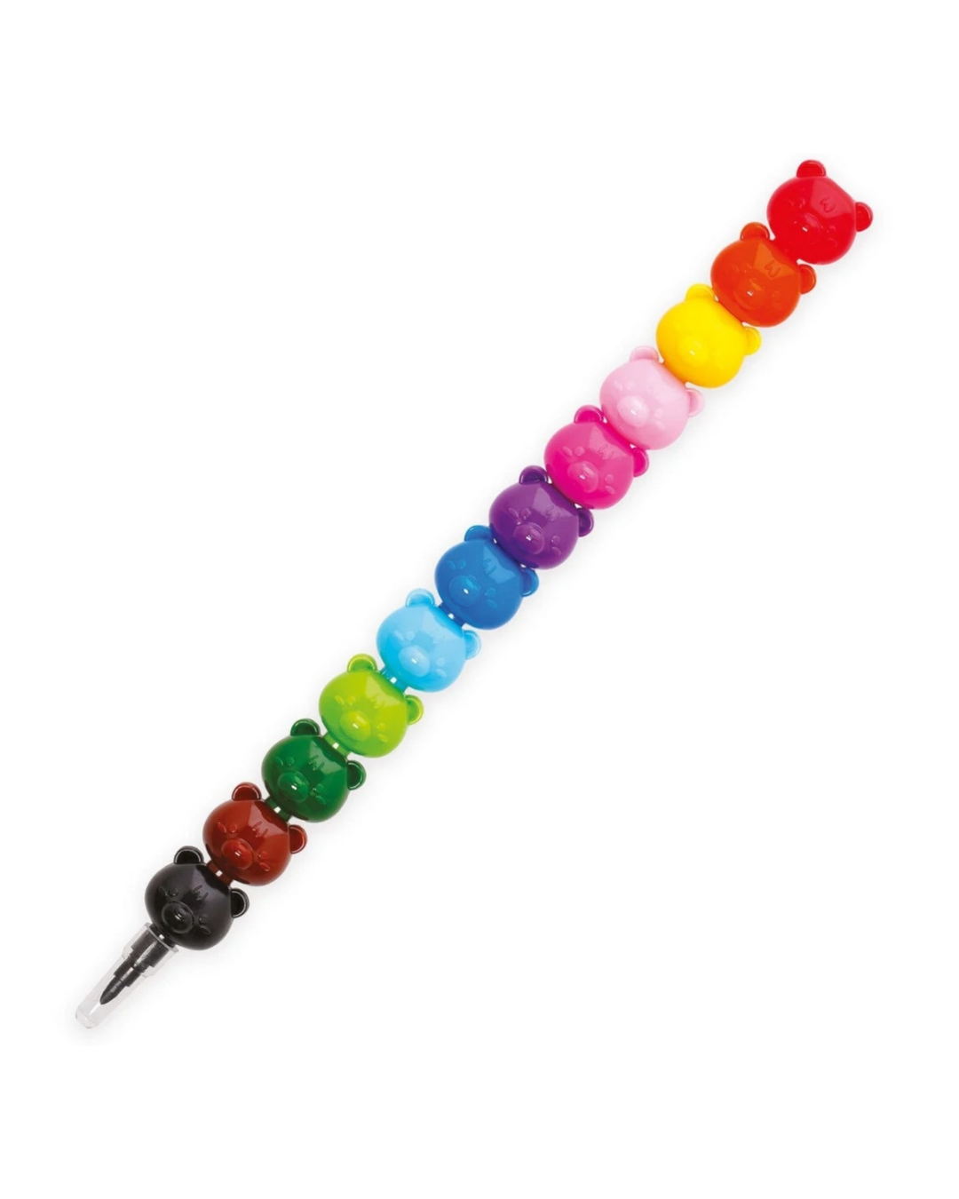 Legami 12 crayons de couleur empilables Teddy Bear