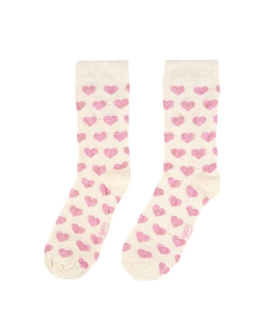 Coucou Suzette Chaussettes Coeur rose à paillettes