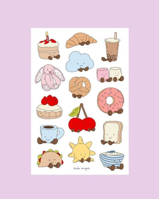 Studio Magari Planche de stickers Jellycat