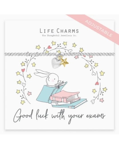 Life Charms Bracelet "Bonne Chance pour tes examens"