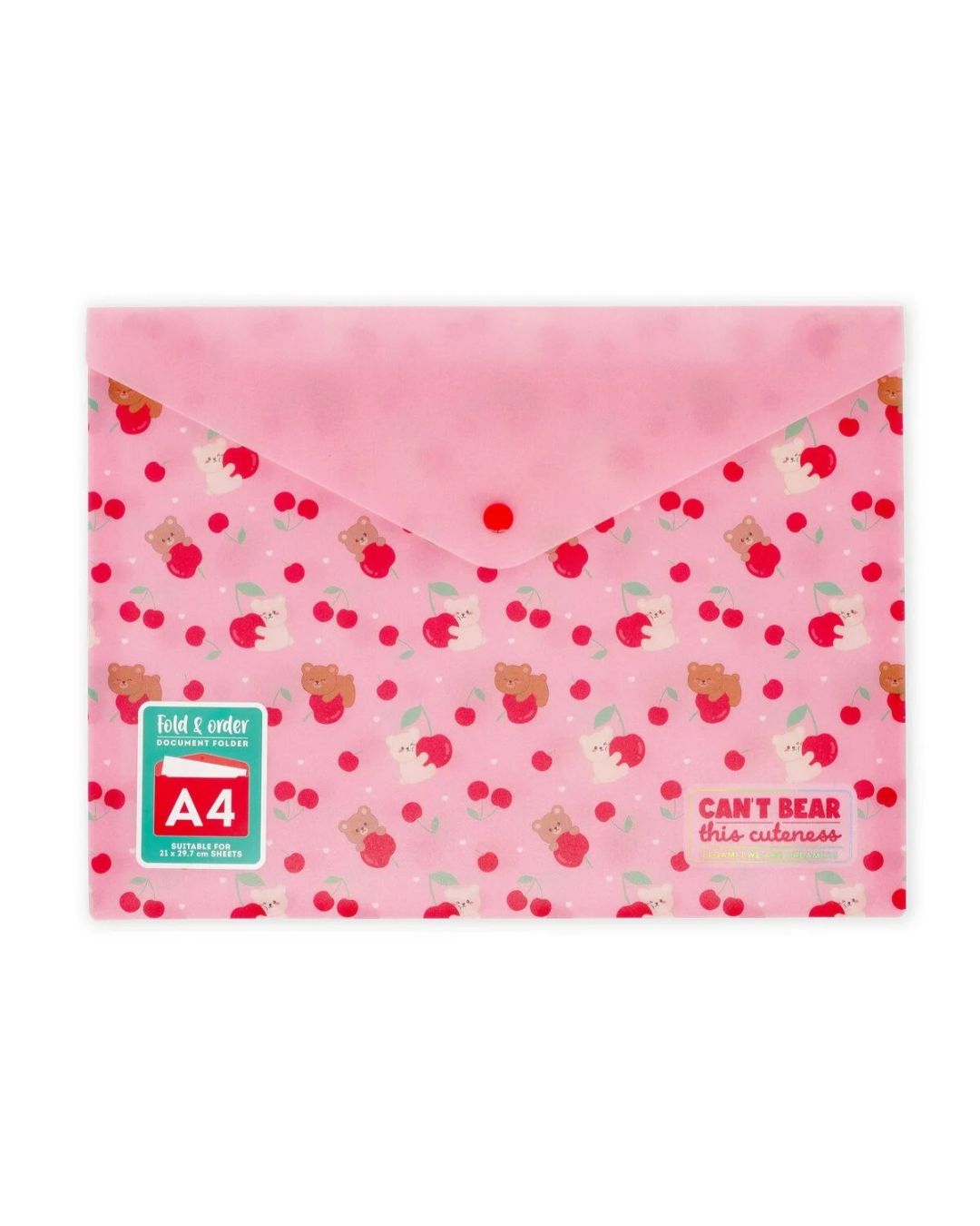 Legami Petit Porte-documents Teddy Bear Cherry Pink