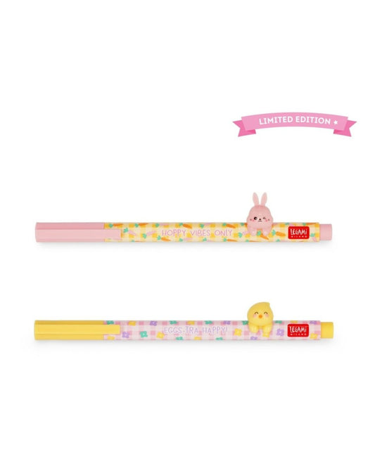 Legami Set de 2 Stylos à encre gel Lovely Friends Hoppy Easter
