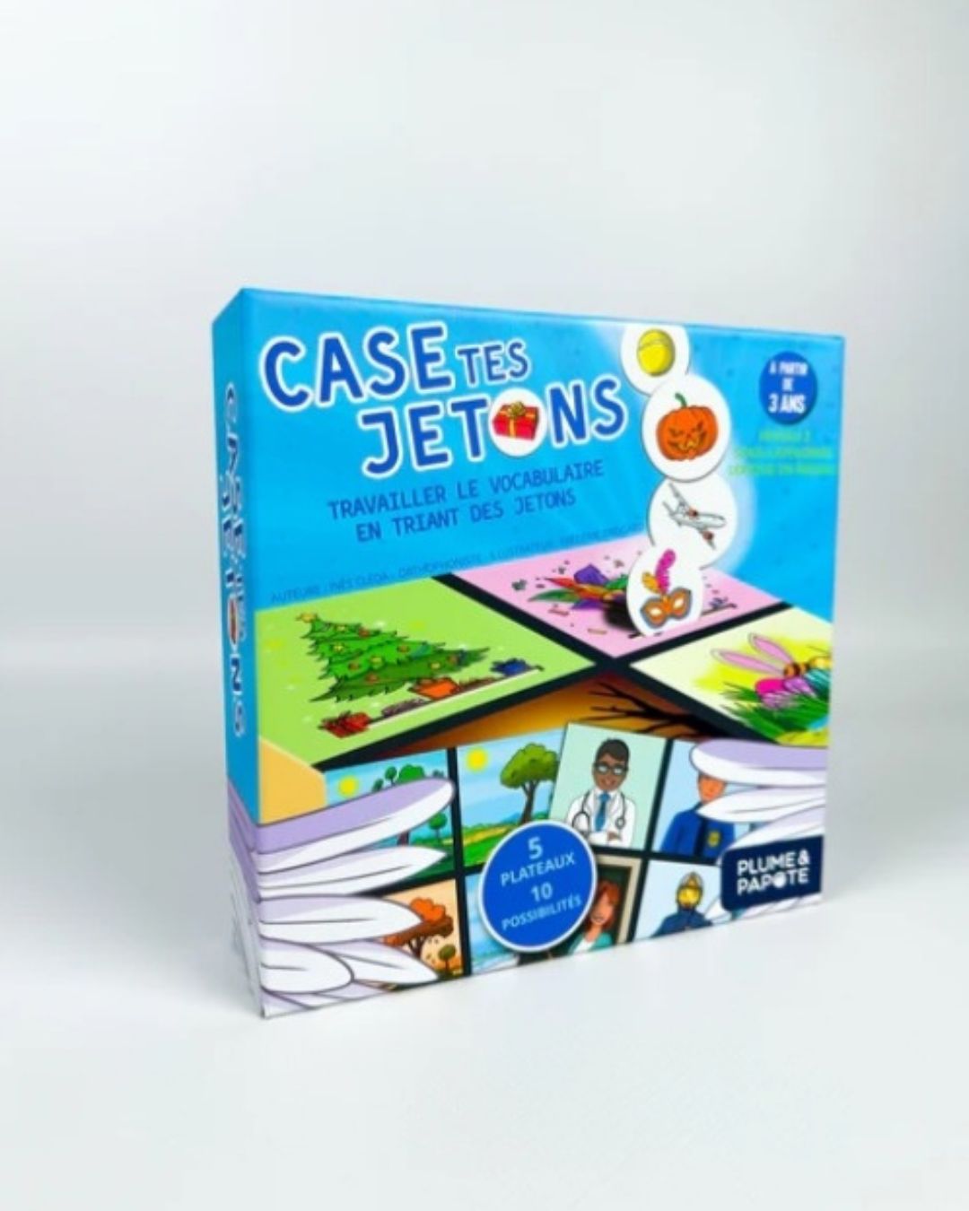 Plume et Papote Jeu pédagogique Case tes jetons ( Niveau 2 )