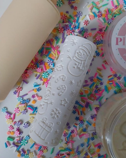 Play Sense Rouleau Texturé Bonhomme de neige pour pâte à modeler