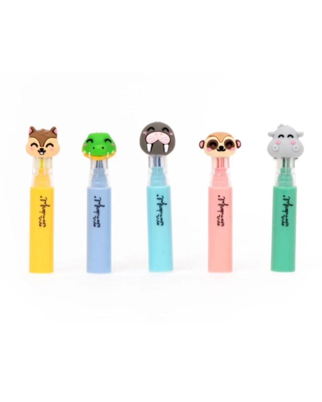 Mr. Wonderful Set de 5 mini surligneurs avec personnages Wonder Comic
