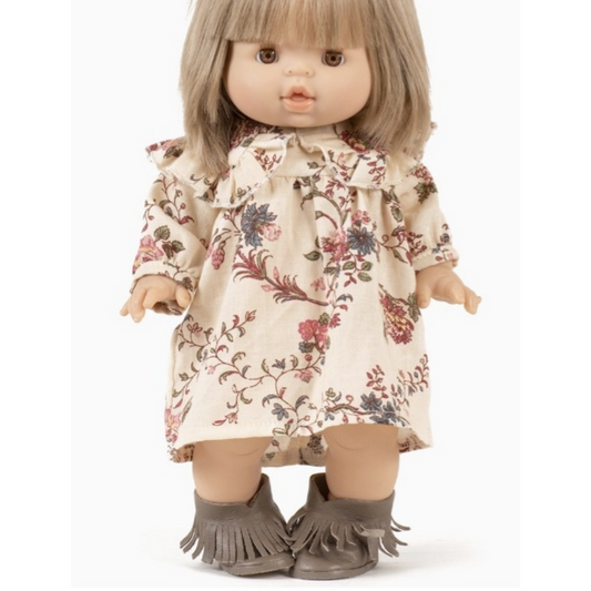 Minikane Robe Karina en twill Orchid avec headband en flanelle Vichy Émile & Ida