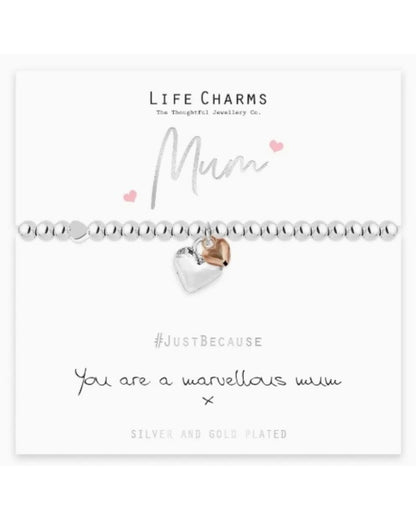 Life Charms Bracelet "Tu es une merveilleuse Maman"