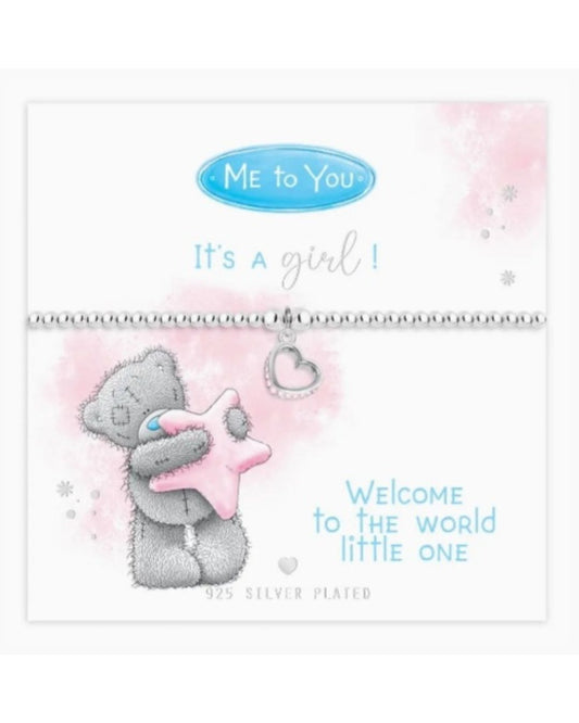 Life Charms Bracelet Me To You - " C’est une fille ! Bienvenue petit trésor "