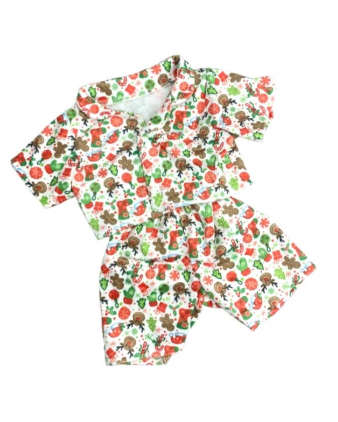 "Fabrique ta peluche" Pyjama de Noël blanc à motifs