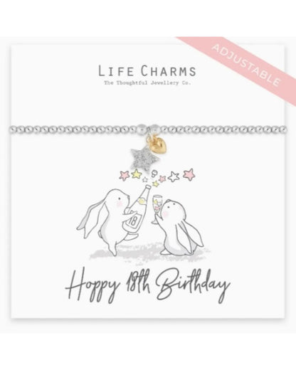 Life Charms Bracelet "Joyeux 18ème Anniversaire"