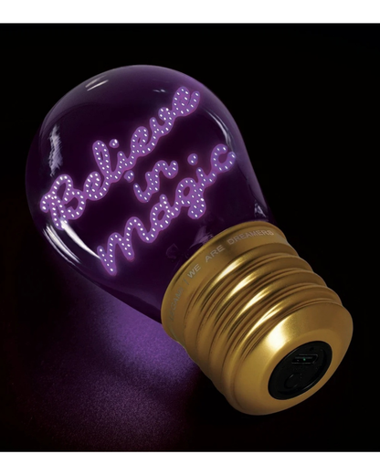 Legami Lampe de table en forme d'ampoule Bulb Fiction Believe in Magic
