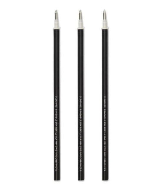 Legami Set de 3 recharges pour stylo effaçable - Encre noire
