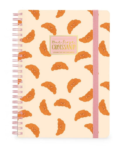 Legami Cahier à spirale ligné A4 couverture rigide illustrée Croissant