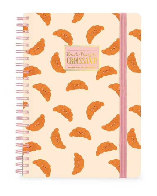 Legami Cahier à spirale ligné A4 couverture rigide illustrée Croissant
