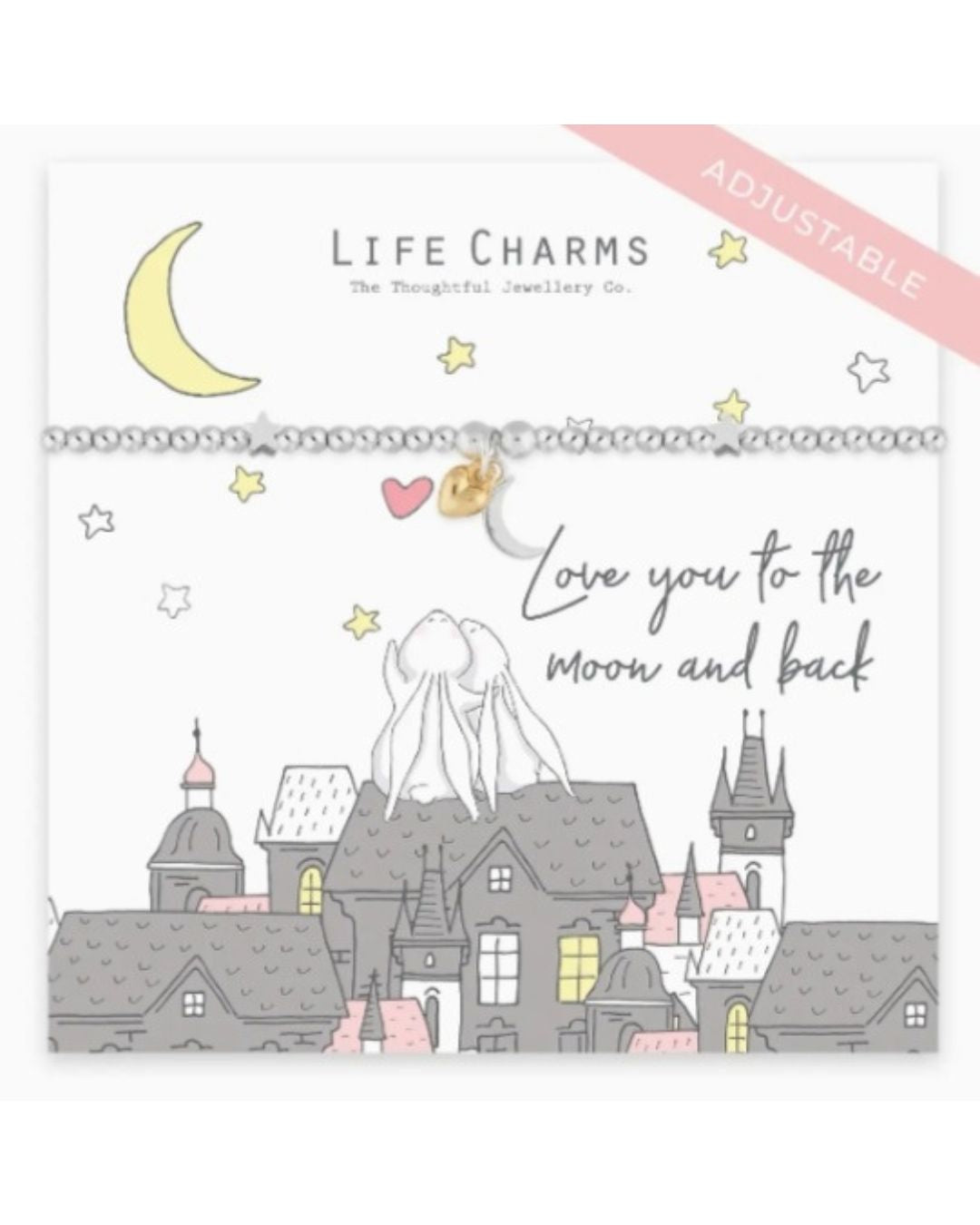 Life Charms Bracelet "Je t’aime jusqu'à la lune et retour"