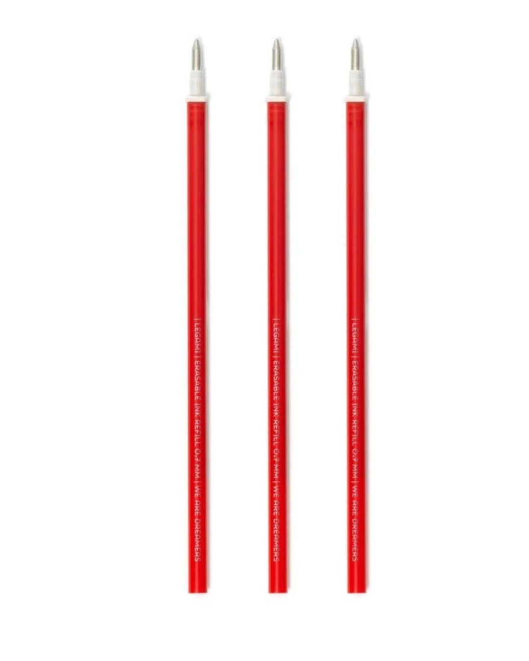 Legami Set de 3 recharges pour stylo effaçable - Encre rouge