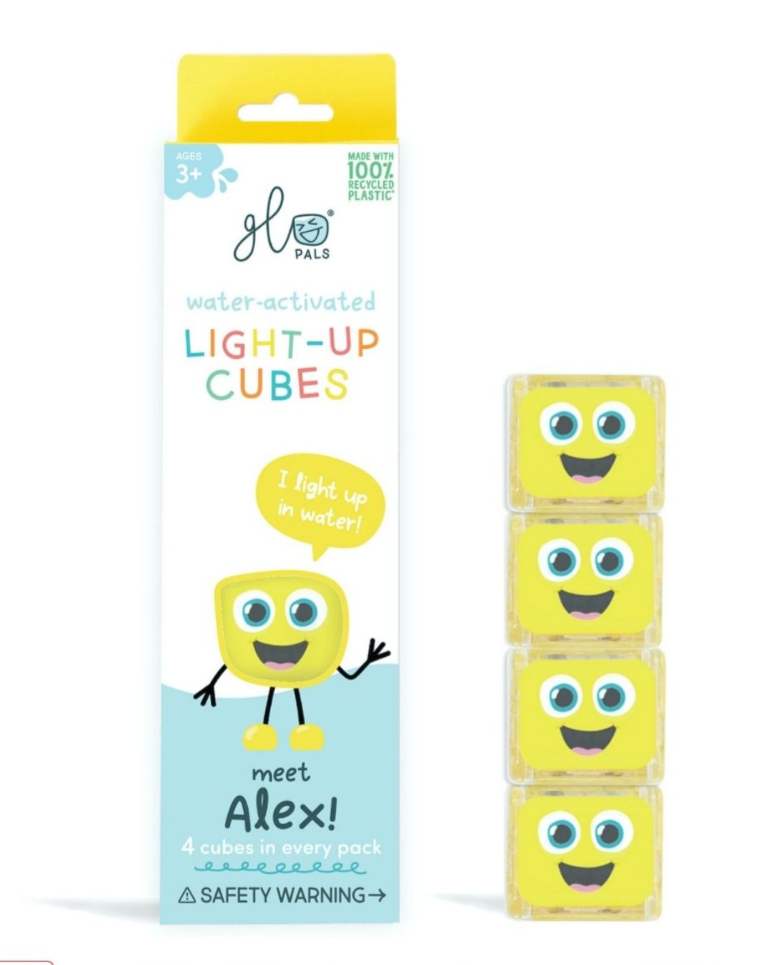 Glo Pals Set de 4 cubes lumineux Alex jaune