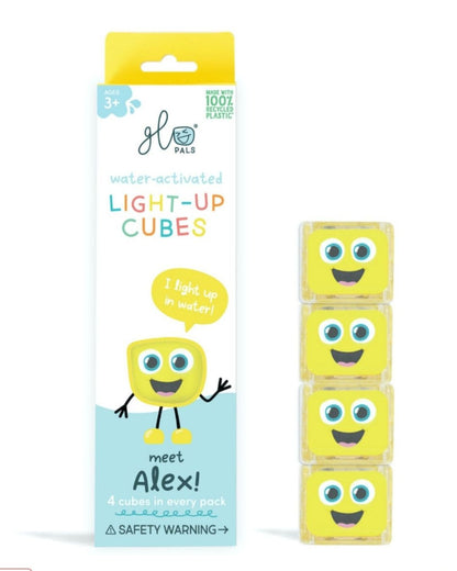 Glo Pals Set de 4 cubes lumineux Alex jaune
