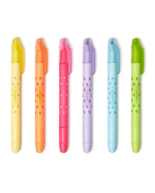 Legami Set de 6 surligneurs effaçables Magic Highlighters