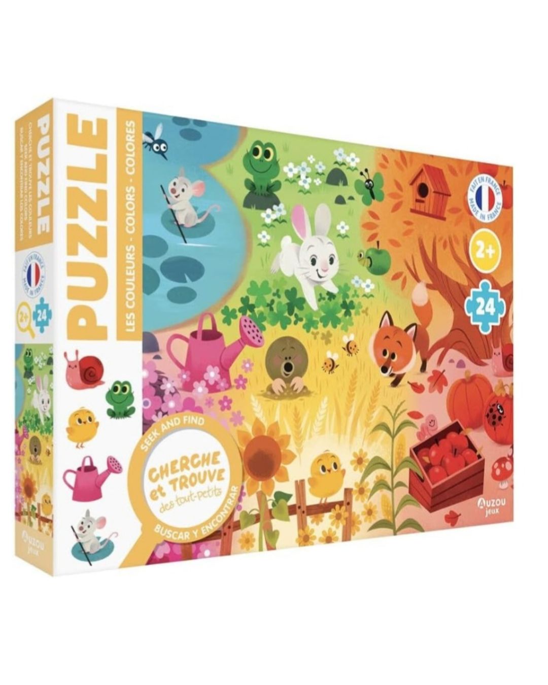 Auzou Puzzle 24 pièces Cherche et Trouve des tout-petits Les couleurs