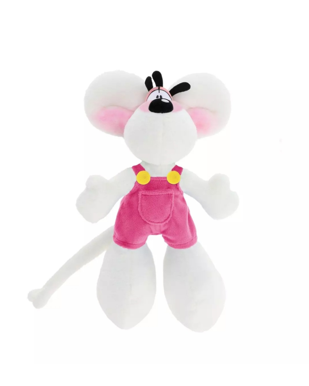 Diddl Peluche Diddl en salopette rose 30cm