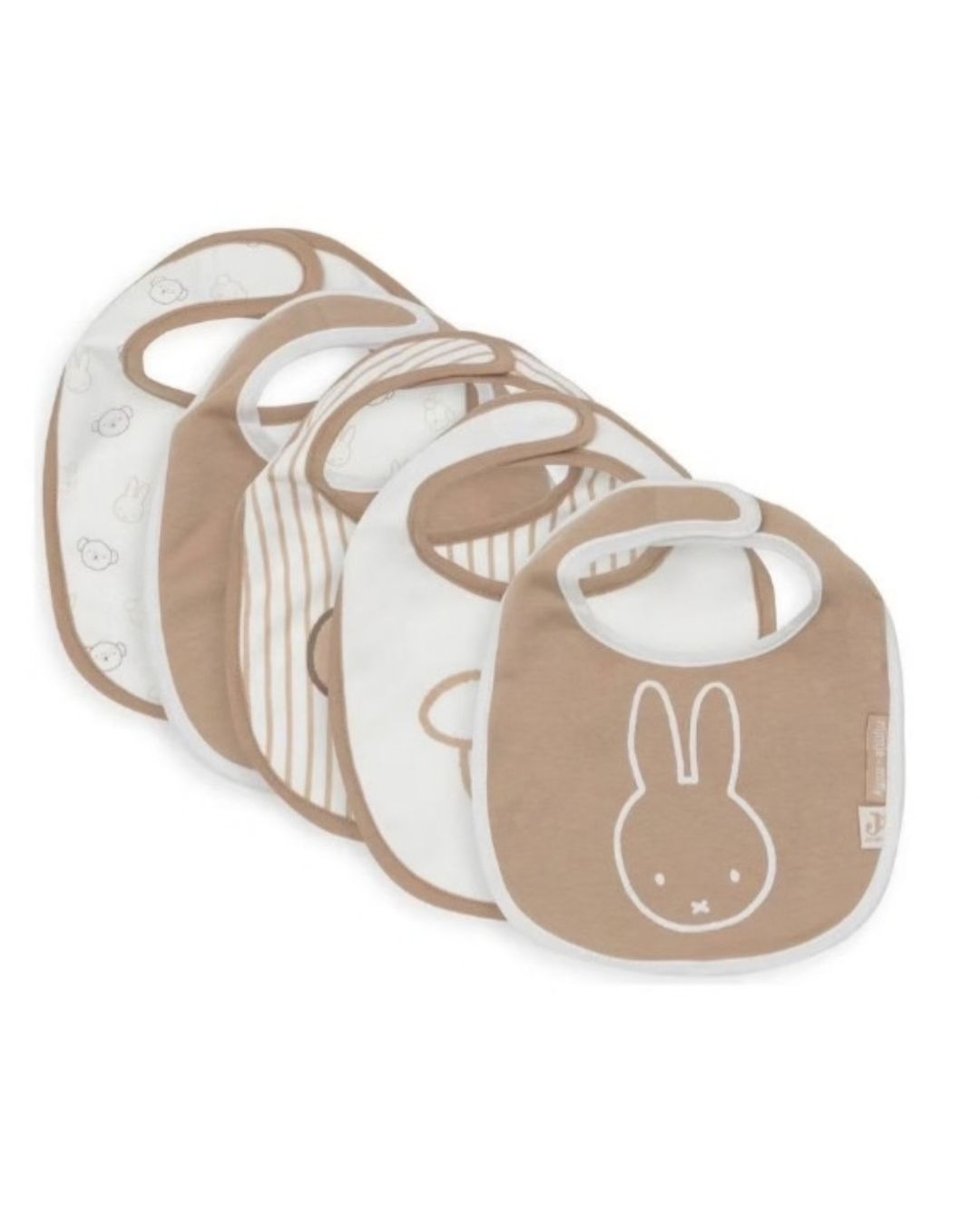 Jollein Lot de 5 bavoirs en jersey imperméable Miffy and Friends