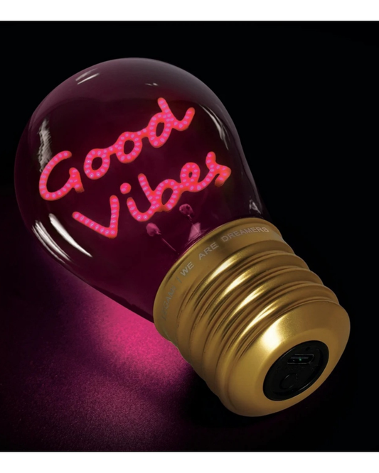 Legami Lampe de table en forme d'ampoule Bulb Fiction Good Vibes