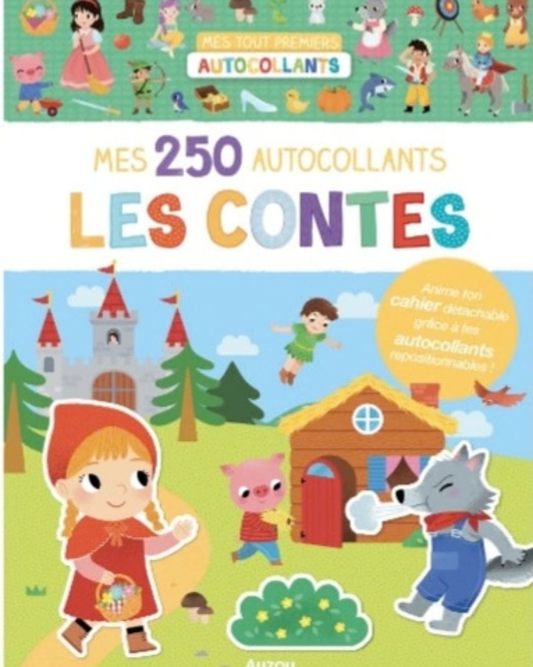 Auzou Cahier Mes 250 autocollants Les Contes